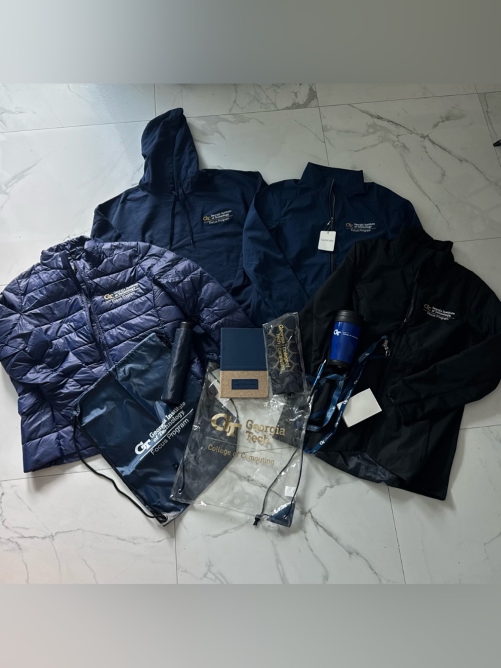 Georgia Tech Navy Logo Apparel & Accessories Bundle